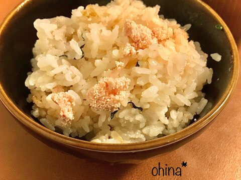 炊飯器で❁たらこ炊き込みご飯❁